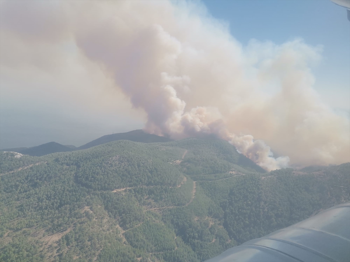 Büyükeceli Mahallesi Karadere mevkisindeki ormanlık alanda henüz belirlenemeyen nedenle yangın çıktı.